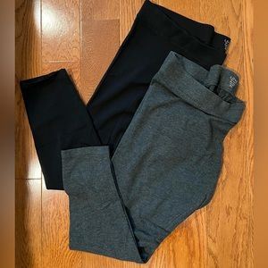 Set of 2 bundles Gap Maternity leggings size XL black and grey